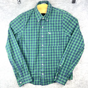 Abercrombie & Fitch Shirt Mens Medium Plaid Muscle Fit Long Sleeve Button Down - Picture 1 of 9