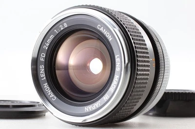 Lente CLA'd "O" [casi como nueva] Canon FD 24 mm f/2,8 plata cromo nariz gran angular MF Foto 1 de 4