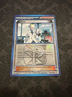 Colress Reverse Holo 118/135 Plasma Storm Pokemon League Promo Card - Image 1 of 2
