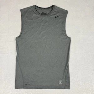 Nike Pro Combat Dri Fit Compression Shirt Men's Sz 3XL Gray Performance Tank Top - Picture 1 of 9