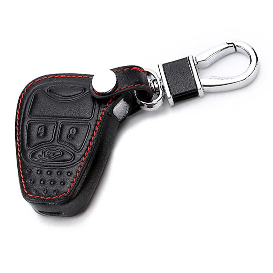 Подходит для Jeep Wrangler 3 кнопки черный PU кожаный дистанционный ключ сумка держатель чехол - Изображение 1 из 4