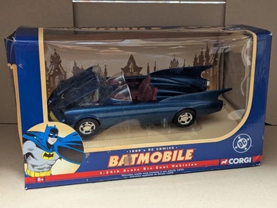 New Corgi 1960s DC Comics Batman Batmobile Diecast Car No 77508 1:24 Scale - Image 1 of 4