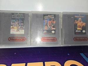 Lote de juegos Nes WWE, WWF, Wrestlemania, Challenge, Steel Cage ¡con almejas de los 80!  - Imagen 1 de 7