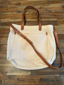 Madewell Heavy Canvas Tote Leather Straps READ - Picture 1 of 14