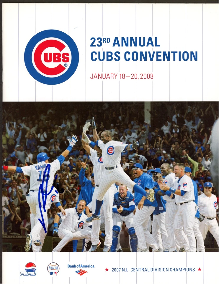 Aramis Ramirez Chicago Cubs Signed Autograph Program *5082 - Image 1 of 1