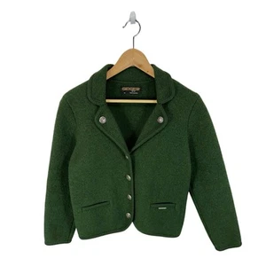 GEIGER Woll Strickjacke Pullover grün Größe 40 / US Small Preppy Reitsport - Bild 1 von 10