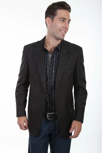 Blazer bordado de poliéster tono floral Scully Western para hombre P-733 - Imagen 1 de 4
