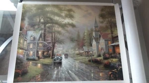 Thomas Kinkade Hometown Evening (Hometown Memories III) Gallery Proof GP Print - Picture 1 of 9
