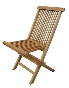 2 Teak Gartenklappstühle Kernholz 3094 Eppendorf stabil zusammengebaut - Bild 1 von 6