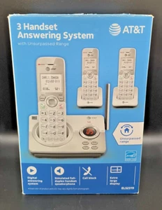 AT&T (3) Handsets Digital Answering System Phone White - Picture 1 of 6