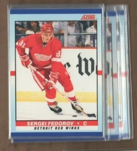 ¡Tarjeta de novato Sergei Fedorov 1990/91 Score Young Superstars! RARO! RED WINGS HOF - Imagen 1 de 1