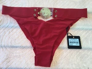 HONEY BIRDETTE MIAMI RED BIKINI SWIM BOTTOMS ONLY SIZE LARGE (14) BRAND NEW - Picture 1 of 6