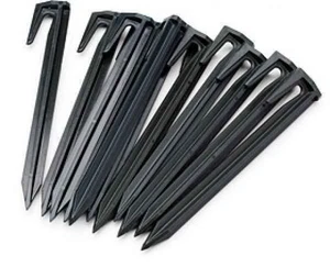 50 Erdnägel Bodenanker Erdspieß Haken Erdnagel Erddübel für Unkrautfließ Folie - Picture 1 of 1