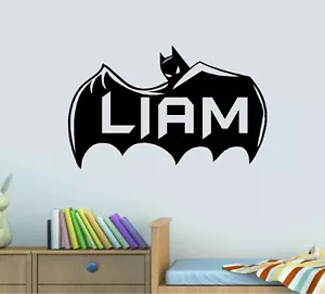 Capa de Batman (nombre personalizado) ~ Calcomanía de pared o ventana - Imagen 1 de 4