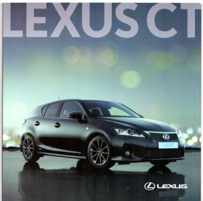 Lexus CT 2012-2013 UK Market Brochure 200h S SE Advance Luxury F Sport Premier - Image 1 of 3
