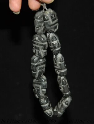 Pulsera Estatua Dios Sol Helios 5.2" China Cultura Hongshan meteorito hierro tallado Foto 1 de 4