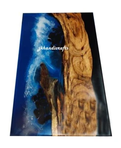 Epoxy Resin Live Edge River Walnut Custom Order Table Top Study Room - Picture 1 of 2