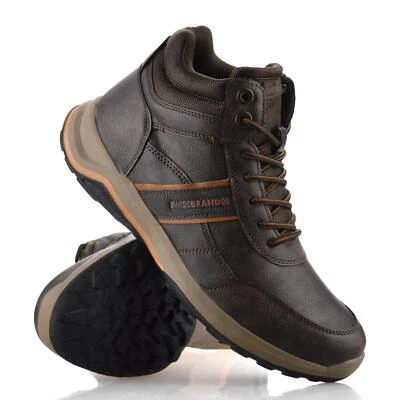 Mens Walking Hiking Memory Foam Casual Lace Up Ankle Boots Trainers Shoes Size - Image 1 of 4