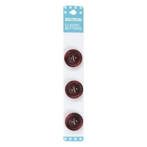 Beutron Classic Buttons - Wine - 20mm - Picture 1 of 1