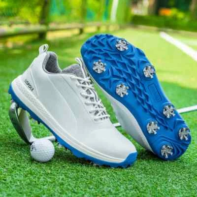 Zapatos de golf profesionales al aire libre para hombre con púas de golf cómodos zapatillas planas Foto 1 de 4
