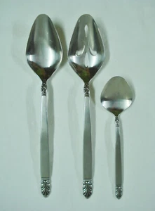 Juego de 3 cucharas nórdicas de acero inoxidable ranuradas cucharas de azúcar - Imagen 1 de 6