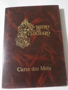 Bistro Le Clochard Willemstad Curacao Hardcover Menu 12 Pages 1990's - Picture 1 of 23