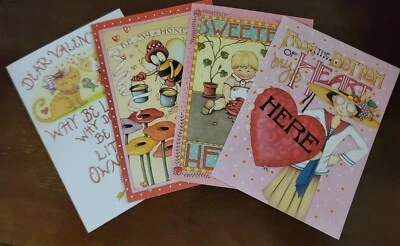 4 tarjetas de felicitación de San Valentín Mary Engelbreit, sin usar Foto 1 de 4