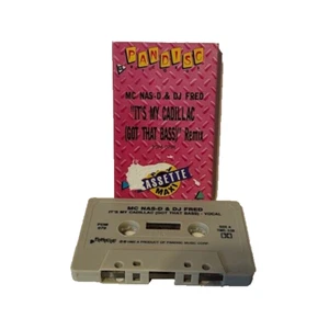 MC Nas-D DJ Fred Vintage Rap Hip Hop Cassette Tape Case Single My Cadillac RARE - Imagen 1 de 3