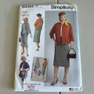 Simplicity Pattern K8464 Sz 6-14 Misses Lined Jacket Midi Skirt Vintage 50s - Picture 1 of 7