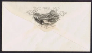 1860 c. Port Madoc Carnarvonshire Vignette Pictorial Envelope by Newman & Co. - Picture 1 of 2