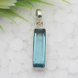 Silber Topas Halskette 925 Sterling Handmade Schmuck Geburtsstein Halskette - Bild 1 von 2