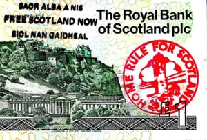 RARE REBEL FREE SCOTLAND TREASURE Home Rule for Scotland on RBS P351a(2) UNIQUE - Picture 1 of 7