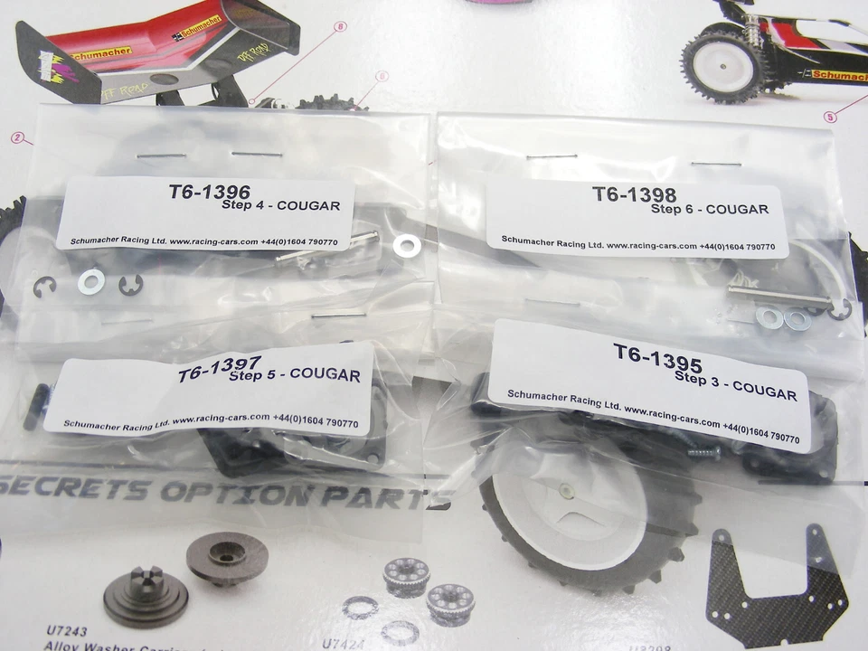 Rolamentos de esferas Schumacher COUGAR CLASSIC cubo dianteiro transportadores retentores eixos de roda - Imagem 1 de 4