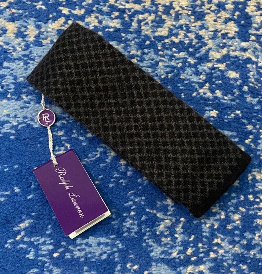 NUEVA Corbata Ralph Lauren Etiqueta Púrpura Negra Gris Hecha a Mano Cachemira Italia Foto 1 de 4