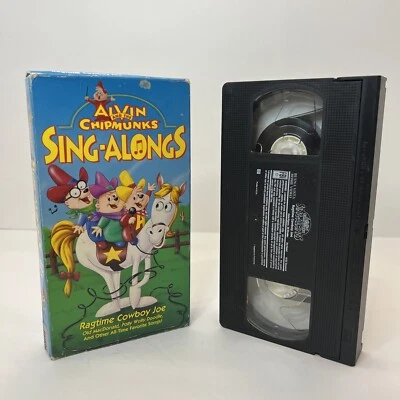 VHS Alvin and the Chipmunks Sing-Alongs Ragtime Cowboy Joe (VHS, 1993) Very Nice - Image 1 of 4