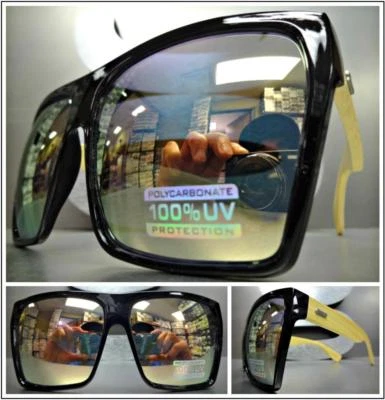 GAFAS DE SOL RETRO EXAGERADAS DE GRAN TAMAÑO Grandes Grandes Grandes Madera Real Marco de Madera Lente Rosa Foto 1 de 4