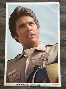 CHiPs ERIK ESTRADA Ponch Affiche Vintage 1978 MGM Émission de Télévision Officier Policier Hot Guy