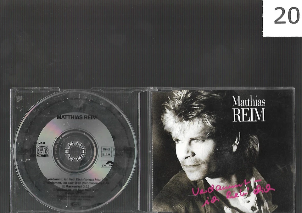 Maxi CD Matthias Reim - Verdammt, Ich Lieb´ Dich. CD Zustand Sehr gut. Aus 1990 - Bild 1 von 1