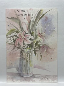 Anniversary Greeting Card  Flowers The Greatest Gift is My Love - Picture 1 of 3