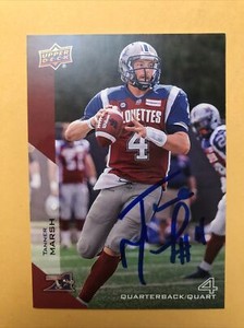Tanner Marsh Signed Montreal Alouettes CFL Card 1