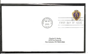 US SC # 3784 Purple Hearth FDC. No Cachet - Picture 1 of 1