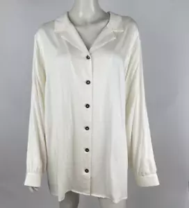 Soft Surroundings Keystone Shirt Damen 3X Neu mit Etikett $ 90 Langarm Kragen Bluse Top - Bild 1 von 9