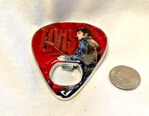 Elvis Presley Flaschenöffner Magnet Gitarre - Bild geformt Emaille/Stahl - NEU - Bild 1 von 2