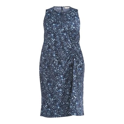 Vestido midi TERRA & SKY 4X 28W-30W Plus sin mangas punto pluma azul marino acanalado nuevo con etiquetas Foto 1 de 4