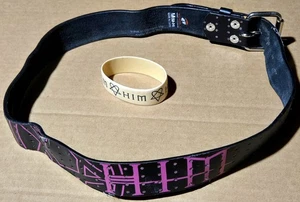 LOTTO cinture e bracciale vintage in pelle Heartagram Ville Valo Bam Margera tema caldo - Foto 1 di 13