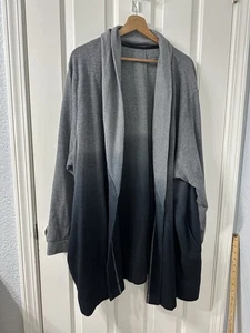 Cárdigan Catherines Frente Abierto Talla 3X Negro Gris Contraste 26/28W Tejido Acanalado - Imagen 1 de 7