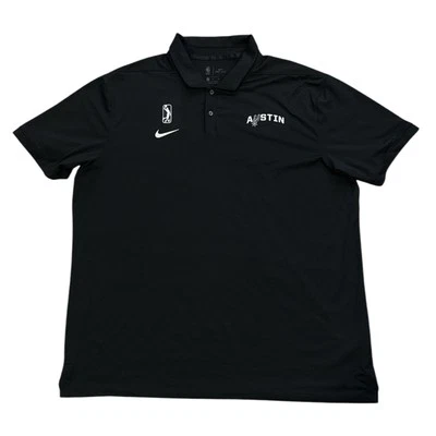 Nike Austin Spurs G League Basketball Black Short Sleeve Polo Shirt Mens XL - Image 1 of 4