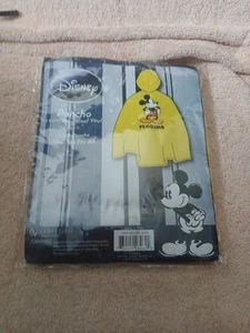 DISNEY World Mickey Mouse Yellow Adult Rain Poncho New One Size Fits All - Picture 1 of 6