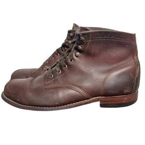 Wolverine 1000 Miles Men's Boots Plain Toe Original Boots Lace Biker Combat 11 D - Picture 1 of 10