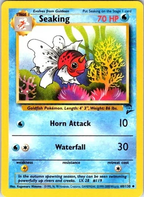 Pokemon | Base Set 2 | Seaking | 060/130 | Normal | NM - Image 1 of 2